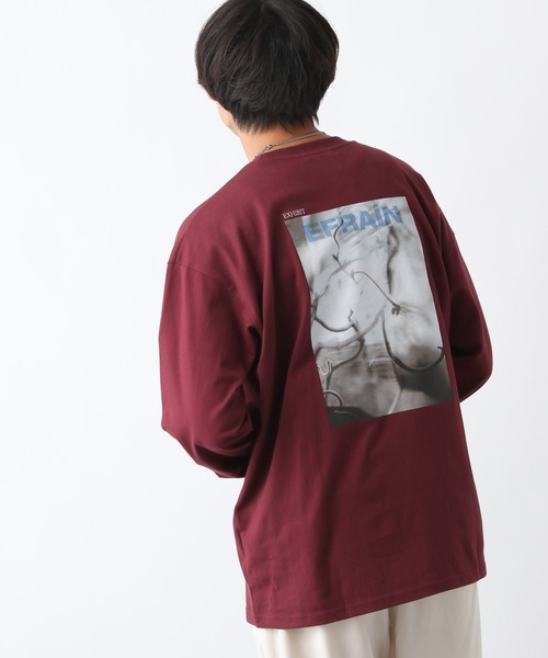 RAGEBLUE（レイジブルー）の「天竺/バックプリントフォトTシャツ（Tシャツ/カットソー・メンズ・ダークグリーン/ワインレッド/ホワイト/ブラック・LARGE/MEDIUM）」の9枚目の写真