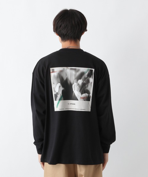 RAGEBLUE（レイジブルー）の「天竺/バックプリントフォトTシャツ（Tシャツ/カットソー・メンズ・ダークグリーン/ワインレッド/ホワイト/ブラック・LARGE/MEDIUM）」の6枚目の写真