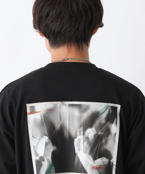 RAGEBLUE（レイジブルー）の「天竺/バックプリントフォトTシャツ（Tシャツ/カットソー・メンズ・ダークグリーン/ワインレッド/ホワイト/ブラック・LARGE/MEDIUM）」の11枚目の写真