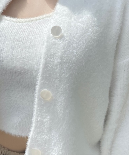 one way（ワンウェイ）の「ミンクフェザーカーディガン（カーディガン/ボレロ・レディース・ホワイト/レッド/ブラック/グレー・FREE）」の20枚目の写真