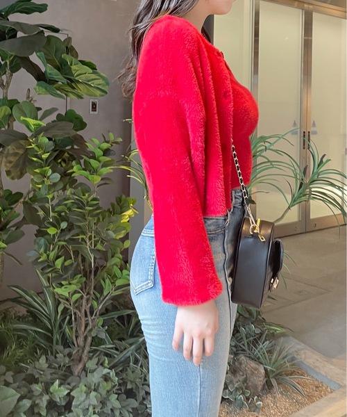 one way（ワンウェイ）の「ミンクフェザーカーディガン（カーディガン/ボレロ・レディース・ホワイト/レッド/ブラック/グレー・FREE）」の18枚目の写真