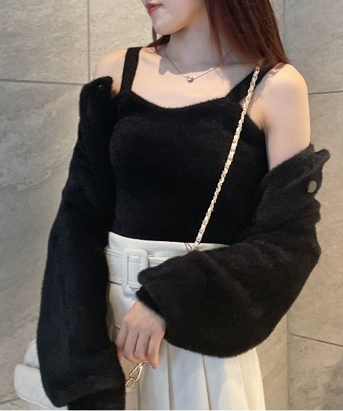 one way（ワンウェイ）の「ミンクフェザーカーディガン（カーディガン/ボレロ・レディース・ホワイト/レッド/ブラック/グレー・FREE）」の15枚目の写真