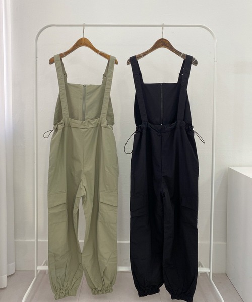 aimoha（アイモハ）の「ジッパーカジュアルサロペット（サロペット/オーバーオール・レディース・グリーン/ブラック・FREE）」の16枚目の写真