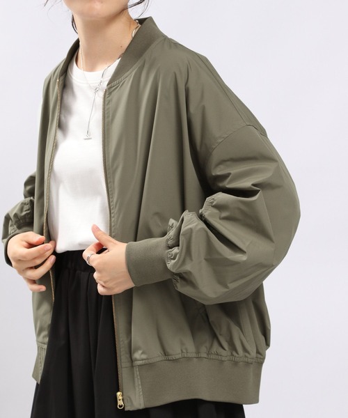 GLOBAL WORK Smile Seed Store（グローバルワーク スマイルシードストア）の「撥水MA-1（MA-1・レディース・ライトブラウン/ブラック/ベージュ/ライトカーキ・MEDIUM/SMALL/LARGE/X-LARGE）」の4枚目の写真