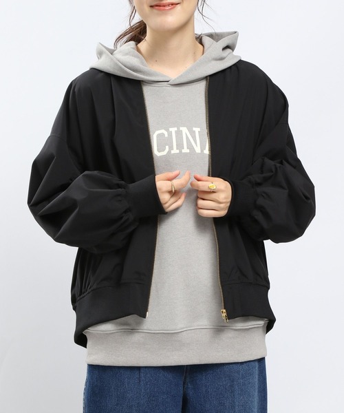 GLOBAL WORK Smile Seed Store（グローバルワーク スマイルシードストア）の「撥水MA-1（MA-1・レディース・ライトブラウン/ブラック/ベージュ/ライトカーキ・MEDIUM/SMALL/LARGE/X-LARGE）」の7枚目の写真