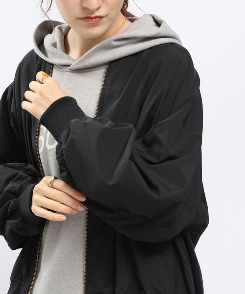 GLOBAL WORK Smile Seed Store（グローバルワーク スマイルシードストア）の「撥水MA-1（MA-1・レディース・ライトブラウン/ブラック/ベージュ/ライトカーキ・MEDIUM/SMALL/LARGE/X-LARGE）」の11枚目の写真