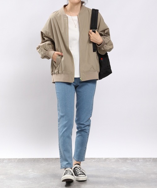 GLOBAL WORK Smile Seed Store（グローバルワーク スマイルシードストア）の「撥水MA-1（MA-1・レディース・ライトブラウン/ブラック/ベージュ/ライトカーキ・MEDIUM/SMALL/LARGE/X-LARGE）」の13枚目の写真