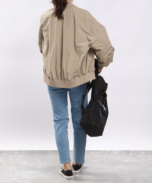 GLOBAL WORK Smile Seed Store（グローバルワーク スマイルシードストア）の「撥水MA-1（MA-1・レディース・ライトブラウン/ブラック/ベージュ/ライトカーキ・MEDIUM/SMALL/LARGE/X-LARGE）」の15枚目の写真