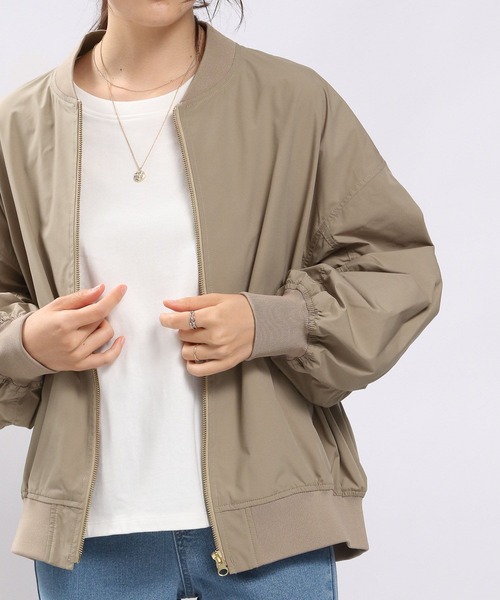 GLOBAL WORK Smile Seed Store（グローバルワーク スマイルシードストア）の「撥水MA-1（MA-1・レディース・ライトブラウン/ブラック/ベージュ/ライトカーキ・MEDIUM/SMALL/LARGE/X-LARGE）」の18枚目の写真