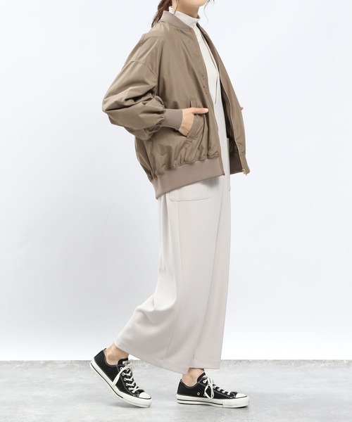 GLOBAL WORK Smile Seed Store（グローバルワーク スマイルシードストア）の「撥水MA-1（MA-1・レディース・ライトブラウン/ブラック/ベージュ/ライトカーキ・MEDIUM/SMALL/LARGE/X-LARGE）」の19枚目の写真