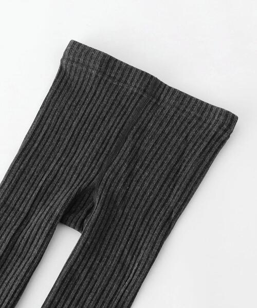 green label relaxing（グリーンレーベルリラクシング）の「GLR リブ レギンス 100cm-140cm（レギンス/スパッツ・キッズ・ダークグレー/オフホワイト・S(100-110cm)/M(110-130cm)/L(120-140cm)）」の3枚目の写真