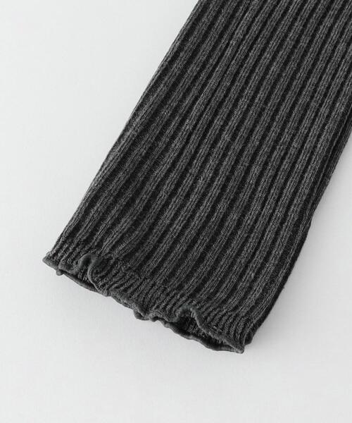 green label relaxing（グリーンレーベルリラクシング）の「GLR リブ レギンス 100cm-140cm（レギンス/スパッツ・キッズ・ダークグレー/オフホワイト・S(100-110cm)/M(110-130cm)/L(120-140cm)）」の4枚目の写真