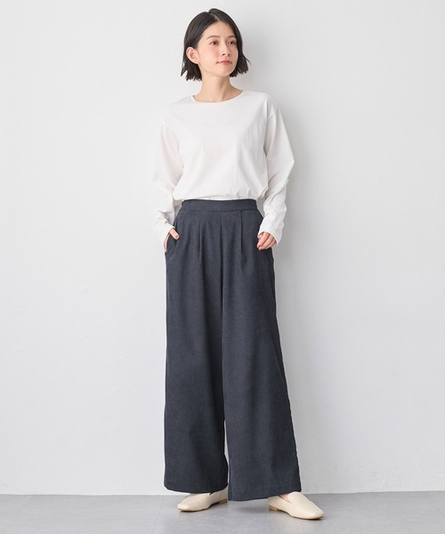 Viola e Viola(ヴィオラエヴィオラ)の「裏地あったかふんわり裏起毛ワイドパンツ(その他パンツ・レディース・ブラウン/ダークブラウン/アイボリー/グレイッシュブルー・LL/3L/M/L)」の19枚目の写真