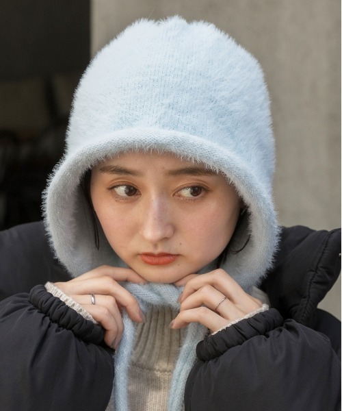 ad thie(アドティエ)の「シャギー フライトニットキャップ(ニットキャップ/ビーニー・レディース・ブラック/ピンク/ライトブルー/ブラウン/オフホワイト/ブルー・FREE)」の22枚目の写真