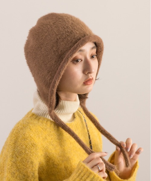 ad thie(アドティエ)の「シャギー フライトニットキャップ(ニットキャップ/ビーニー・レディース・ブラック/ピンク/ライトブルー/ブラウン/オフホワイト/ブルー・FREE)」の17枚目の写真