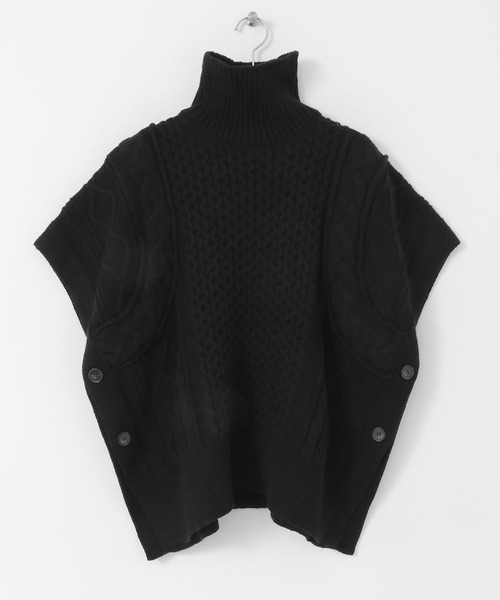 KBF（ケイビーエフ）の「ケーブルニットポンチョ（ニット
