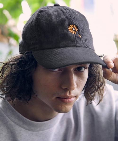 mko11565- GERBERA EMB CORDUROY CAP キャップ（キャップ）｜UN