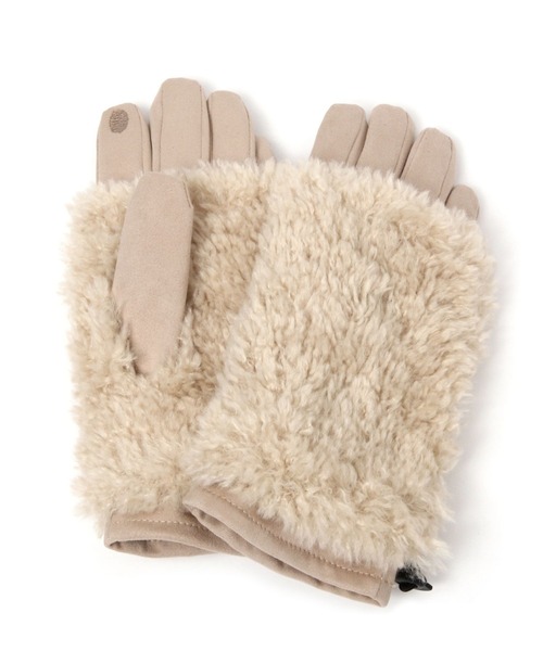 studio CLIP(スタディオクリップ)の「3WAYボアアームウォーマー付きグローブ(手袋・レディース・ブラウン/キャメル/ベージュ・FREE)」の2枚目の写真