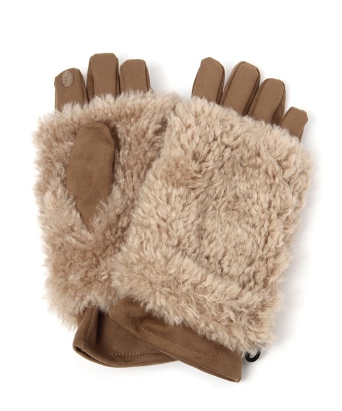 studio CLIP(スタディオクリップ)の「3WAYボアアームウォーマー付きグローブ(手袋・レディース・ブラウン/キャメル/ベージュ・FREE)」の3枚目の写真