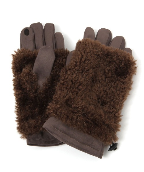 studio CLIP(スタディオクリップ)の「3WAYボアアームウォーマー付きグローブ(手袋・レディース・ブラウン/キャメル/ベージュ・FREE)」の1枚目の写真