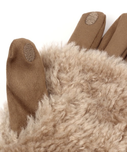 studio CLIP(スタディオクリップ)の「3WAYボアアームウォーマー付きグローブ(手袋・レディース・ブラウン/キャメル/ベージュ・FREE)」の9枚目の写真