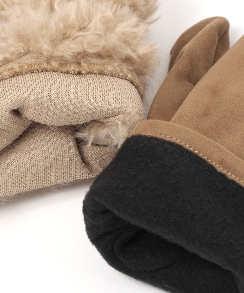 studio CLIP(スタディオクリップ)の「3WAYボアアームウォーマー付きグローブ(手袋・レディース・ブラウン/キャメル/ベージュ・FREE)」の11枚目の写真