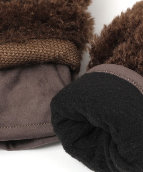 studio CLIP(スタディオクリップ)の「3WAYボアアームウォーマー付きグローブ(手袋・レディース・ブラウン/キャメル/ベージュ・FREE)」の14枚目の写真