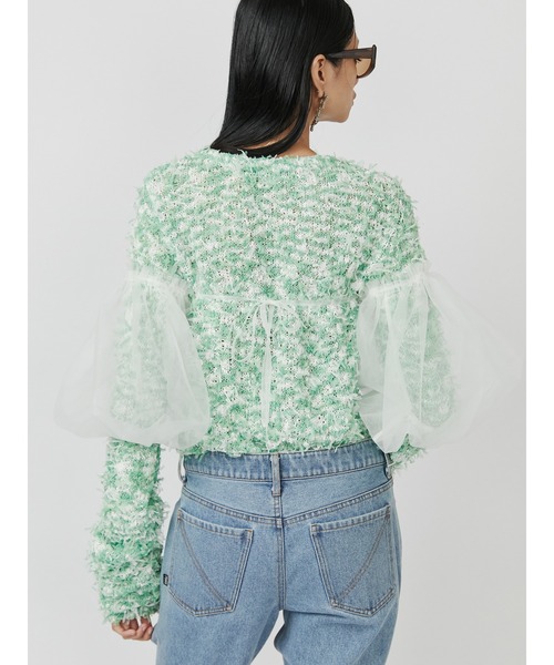 PAMEO POSE（パメオポーズ）の「Anytime Puff Sleeve（シャツ/ブラウス・レディース・ホワイト/パープル/ブラック/グリーン・FREE）」の18枚目の写真