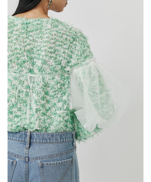 PAMEO POSE（パメオポーズ）の「Anytime Puff Sleeve（シャツ/ブラウス・レディース・ホワイト/パープル/ブラック/グリーン・FREE）」の17枚目の写真