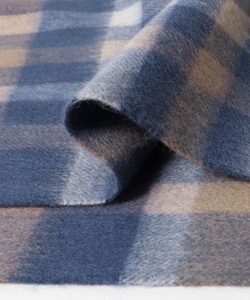 URBAN RESEARCH DOORS（アーバンリサーチドアーズ）の「ウールチェックストール（ストール/ショール・レディース・グリーン系その他/オレンジ系その他/ネイビー/ブルー系その他・-）」の18枚目の写真