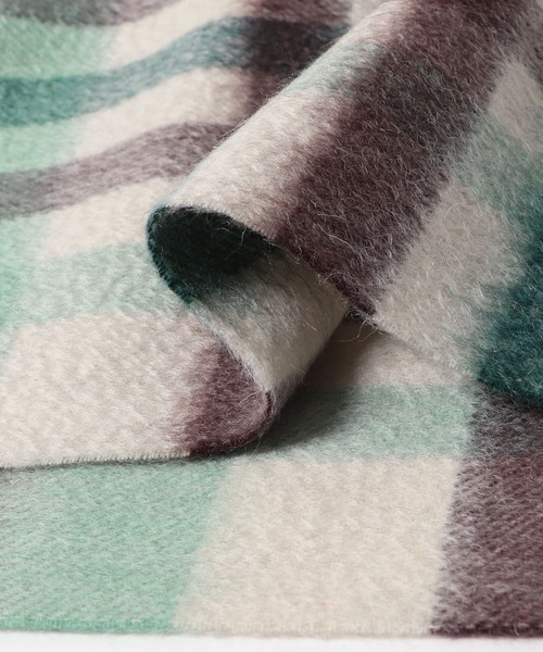 URBAN RESEARCH DOORS（アーバンリサーチドアーズ）の「ウールチェックストール（ストール/ショール・レディース・グリーン系その他/オレンジ系その他/ネイビー/ブルー系その他・-）」の19枚目の写真