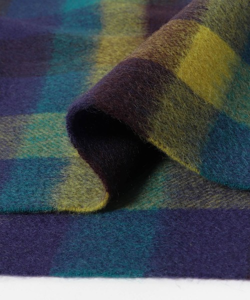 URBAN RESEARCH DOORS（アーバンリサーチドアーズ）の「ウールチェックストール（ストール/ショール・レディース・グリーン系その他/オレンジ系その他/ネイビー/ブルー系その他・-）」の20枚目の写真