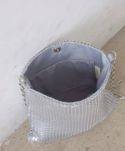 EFOLE（エフォル）の「Metal mesh shoulder bag / メタルメッシュ ショルダー バッグ（ショルダーバッグ・レディース・ブラック/シルバー・FREE）」の4枚目の写真