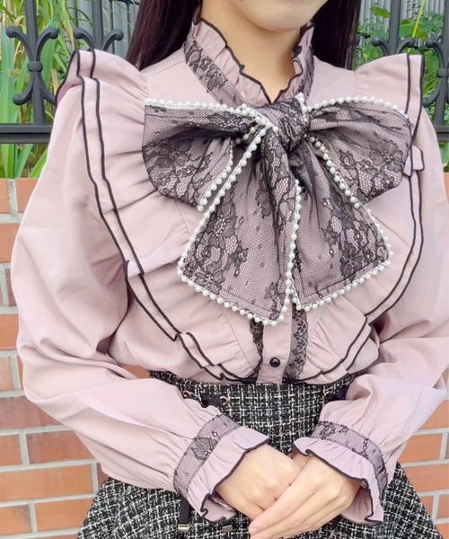 ROJITA（ロジータ）の「パールボウタイフリルブラウス（シャツ/ブラウス・レディース・ピンク/ホワイト/ブラック・FREE）」の22枚目の写真