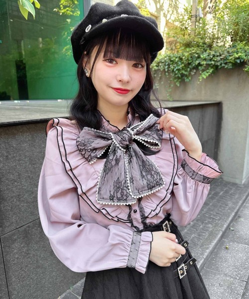 ROJITA（ロジータ）の「パールボウタイフリルブラウス（シャツ/ブラウス・レディース・ピンク/ホワイト/ブラック・FREE）」の21枚目の写真