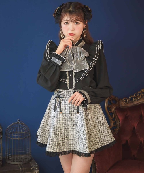 ROJITA（ロジータ）の「パールボウタイフリルブラウス（シャツ/ブラウス・レディース・ピンク/ホワイト/ブラック・FREE）」の7枚目の写真