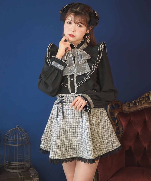 ROJITA（ロジータ）の「パールボウタイフリルブラウス（シャツ/ブラウス・レディース・ピンク/ホワイト/ブラック・FREE）」の8枚目の写真