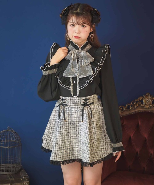 ROJITA（ロジータ）の「パールボウタイフリルブラウス（シャツ/ブラウス・レディース・ピンク/ホワイト/ブラック・FREE）」の9枚目の写真