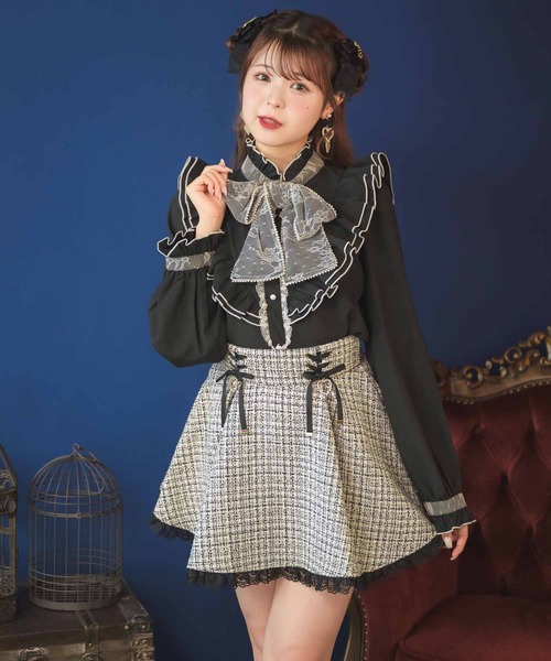 ROJITA（ロジータ）の「パールボウタイフリルブラウス（シャツ/ブラウス・レディース・ピンク/ホワイト/ブラック・FREE）」の10枚目の写真