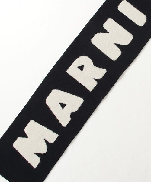MARNI(マルニ)の「MARNI(マルニ)Kids & Junior ウールニットブランドロゴマフラー(マフラー・キッズ・ネイビー・Ⅲ)」の3枚目の写真