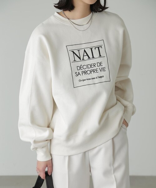 FREE'S MART(フリーズマート)の「◆刺繍ロゴ裏起毛スウェット(スウェット・レディース・ホワイト系その他/ホワイト/ボルドー・FREE)」の5枚目の写真
