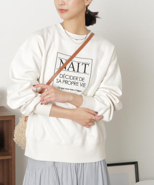 FREE'S MART(フリーズマート)の「◆刺繍ロゴ裏起毛スウェット(スウェット・レディース・ホワイト系その他/ホワイト/ボルドー・FREE)」の10枚目の写真