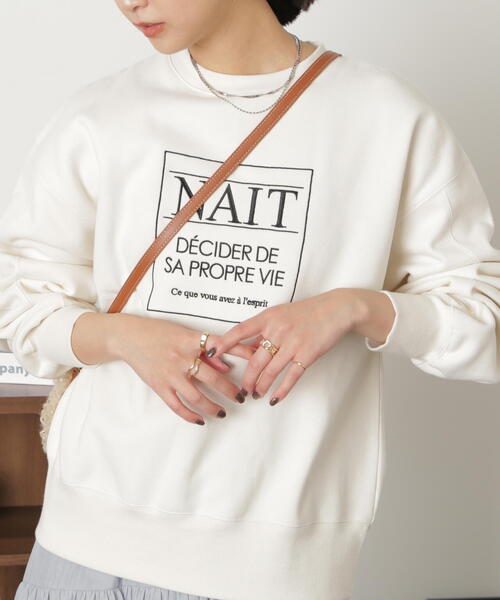 FREE'S MART(フリーズマート)の「◆刺繍ロゴ裏起毛スウェット(スウェット・レディース・ホワイト系その他/ホワイト/ボルドー・FREE)」の11枚目の写真