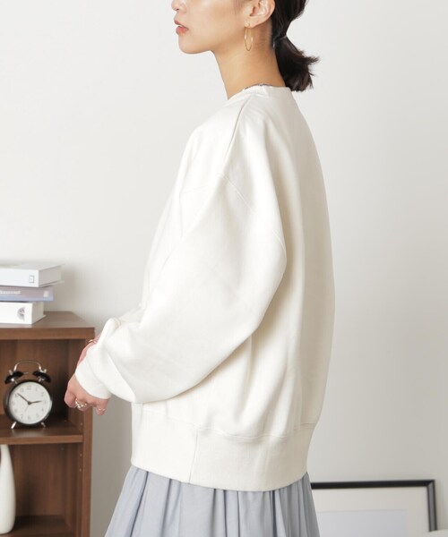 FREE'S MART(フリーズマート)の「◆刺繍ロゴ裏起毛スウェット(スウェット・レディース・ホワイト系その他/ホワイト/ボルドー・FREE)」の18枚目の写真