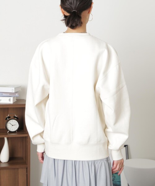 FREE'S MART(フリーズマート)の「◆刺繍ロゴ裏起毛スウェット(スウェット・レディース・ホワイト系その他/ホワイト/ボルドー・FREE)」の19枚目の写真