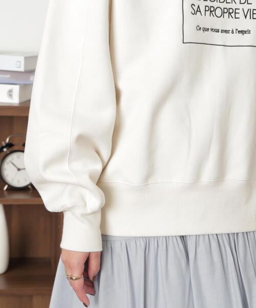 FREE'S MART(フリーズマート)の「◆刺繍ロゴ裏起毛スウェット(スウェット・レディース・ホワイト系その他/ホワイト/ボルドー・FREE)」の22枚目の写真