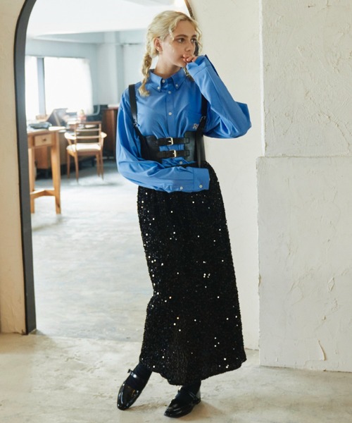 Birthday room（バースデイルーム）の「スパンコールラメスカート（スカート・レディース・ブラック/シルバー・FREE）」の16枚目の写真