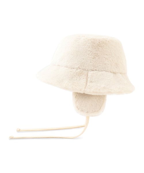 VICKY(ビッキー)の「【KOREAN ITEM】耳当てファーバケットハット(ハット・レディース・ベージュ/ブラック・M)」の4枚目の写真