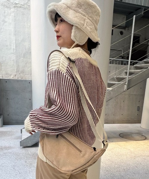 VICKY(ビッキー)の「【KOREAN ITEM】耳当てファーバケットハット(ハット・レディース・ベージュ/ブラック・M)」の9枚目の写真