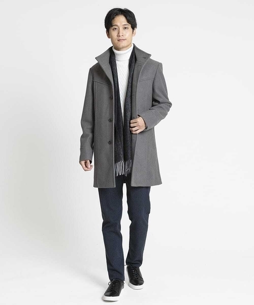 MK MICHEL KLEIN HOMME (エムケーミッシェルクランオム)の「タートルネックニット / ツイルへリンボン(ニット/セーター・メンズ・ブルー/ホワイト・48/46)」の10枚目の写真